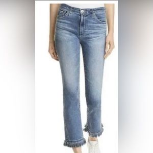 Adriano Goldschmeid The Jodi Crop High Rise Slim Flair Size 29